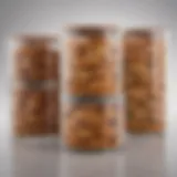 A close-up of a luxurious airtight cookie container showcasing its sleek design