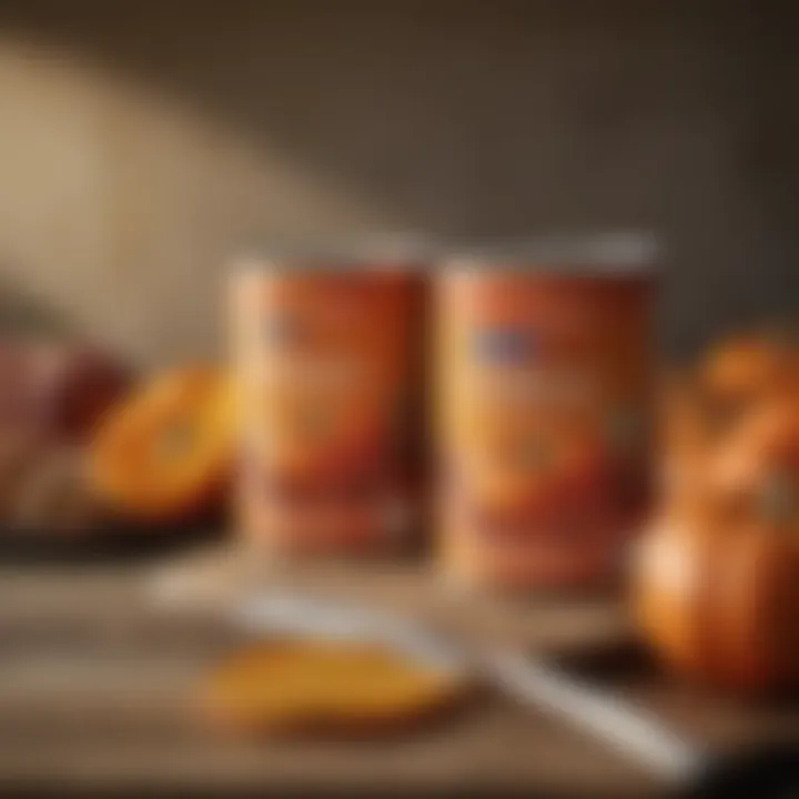 Aldi store showcasing canned pumpkin products
