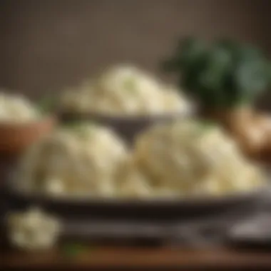 A side-by-side comparison of traditional mashed potatoes and cauliflower mashed potatoes