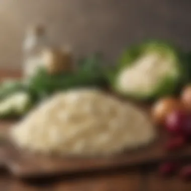 Ingredients for Delicious Cauliflower Mash A spread of ingredients used for Aldi cauliflower mashed potatoes
