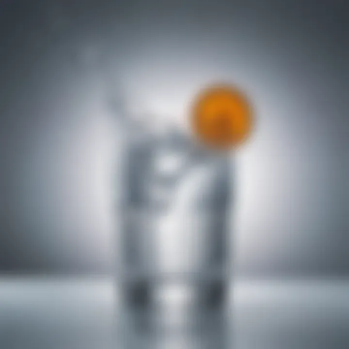 A glass of Alka-Seltzer dissolving in water
