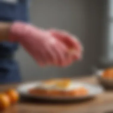 Variety of dish gloves showcased