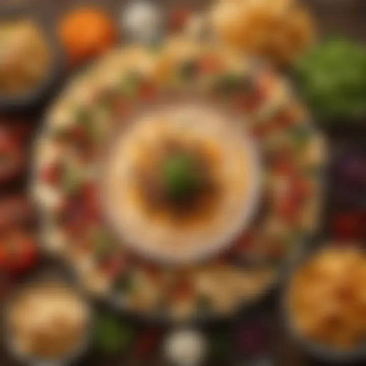 A beautifully arranged party platter featuring Tostitos Bean Cheese Dip alongside chips and vegetables.