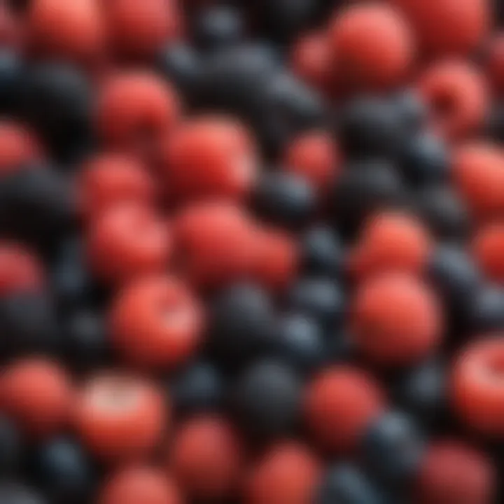 A close-up of fresh berries showcasing their antioxidant properties