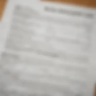 Close-up of a job application form