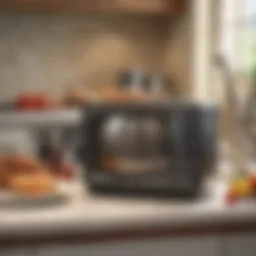 Vintage television showcasing an infomercial for a cooking gadget