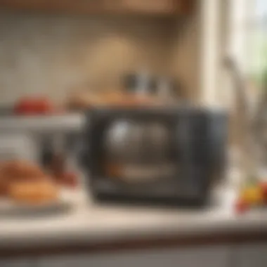 Vintage television showcasing an infomercial for a cooking gadget