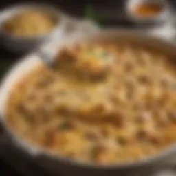 A perfectly baked tuna noodle casserole with a golden crust