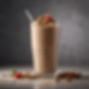 Garnished Protein Shake for Flavor A visually appealing protein shake garnished with seeds and spices