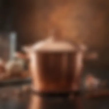 Elegant Copper Pot for Confectionery An elegant copper pot designed for candy making