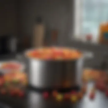 Stainless Steel Pot for Mastering Techniques A stainless steel pot showcasing candy making techniques