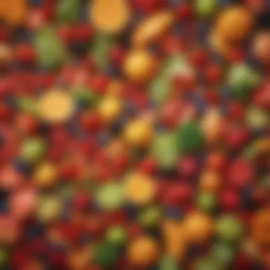 Hydrating Foods for Hangover Prevention A colorful array of hydrating fruits and vegetables.