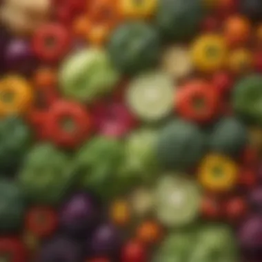Colorful Fresh Vegetables for Low Sodium Diet A vibrant array of fresh vegetables showcasing their natural colors and textures