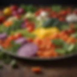 A colorful array of fresh vegetables ready for meal preparation