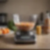 Precision kitchen scale on a countertop
