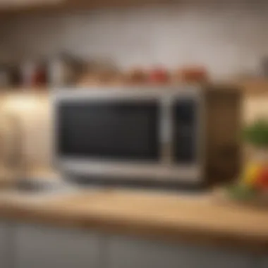 An energy-efficient microwave in a modern kitchen setting