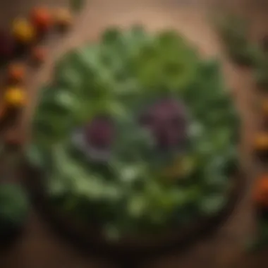 Vibrant Leafy Greens for Weight Loss An assortment of fresh, vibrant leafy greens on a wooden table