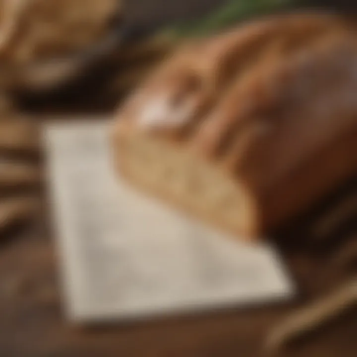 Nutritional chart highlighting benefits of wheat bread