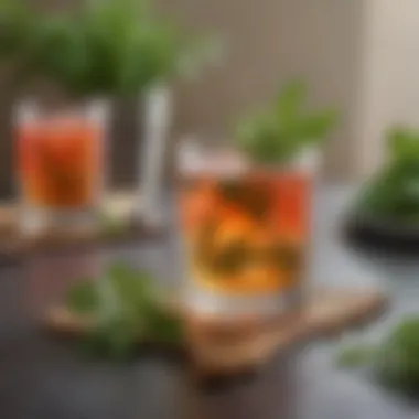 A creative mocktail featuring fresh herbs and natural sweeteners