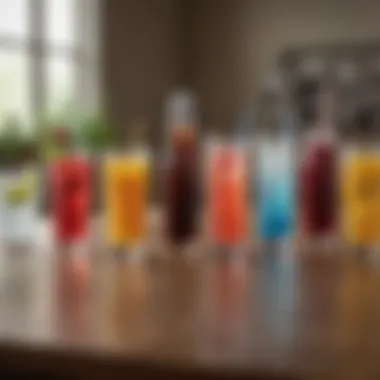 Low-Calorie Beverages for Diabetics A variety of low-calorie beverage options displayed on a table