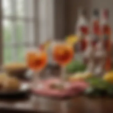 Celebrating the Kentucky Derby with Cocktails A table set for a Kentucky Derby celebration featuring cocktails and decorations