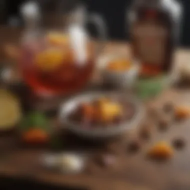 Fresh Ingredients for the Perfect Derby Punch A selection of fresh ingredients for crafting Bourbon Derby Punch