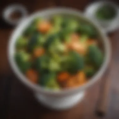 A Vibrant Broccoli Dish in Chinese Cuisine Broccoli dish showcasing vibrant colors and textures