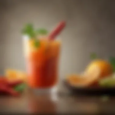 Revitalizing Cayenne Infusion A refreshing drink infused with cayenne pepper and citrus, garnished with fresh herbs