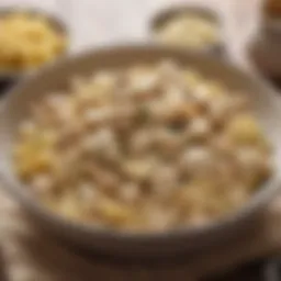 Freshly cooked Chicken Alfredo pasta served in a bowl