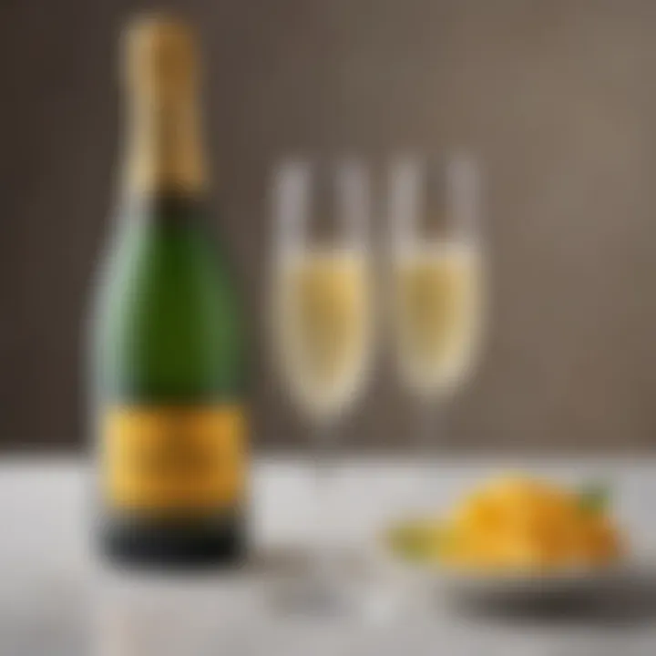 Chilled champagne bottles ready for mimosas