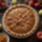 A delectable cinnamon apple pie fresh from the oven, showcasing a flaky crust and aromatic filling.