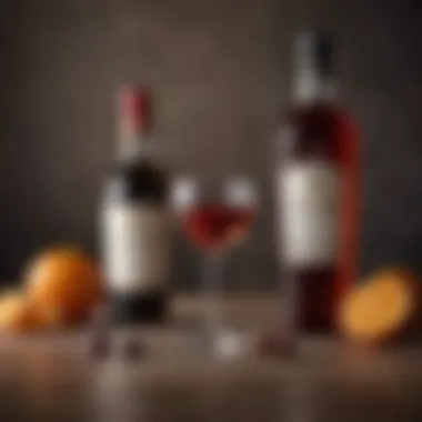 Sweet Vermouth: The Harmonizing Component Elegant sweet vermouth bottle with glasses