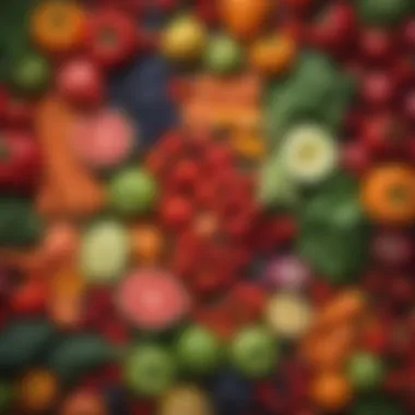 Vibrant Produce for Clean Eating Colorful assortment of fresh vegetables and fruits