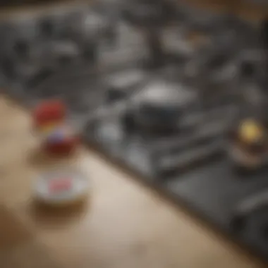 Essential Cleaning Materials for Stove Vents Step-by-step cleaning materials laid out for convenience