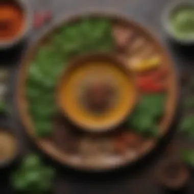Gastronomic Delights of Cognitive Enhancers A beautifully plated dish featuring herbs and spices linked to improved mental clarity.
