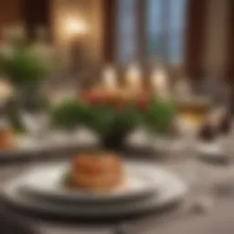 Elegant table setting for a corporate dinner