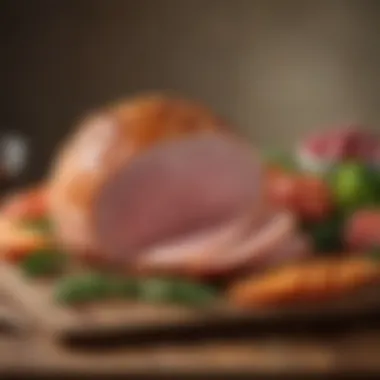Dietary Considerations for Ham Pairings An array of colorful sides catering to various dietary needs next to ham
