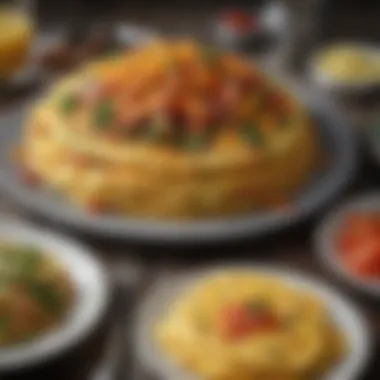 Exploring Global Omelette Variations An array of global omelette variations representing diverse cuisines