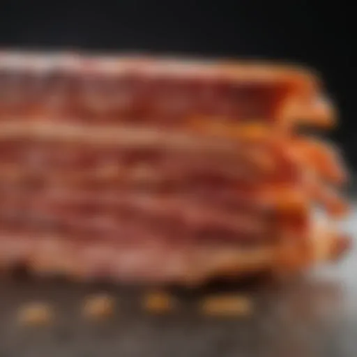 Crispy bacon cooked in a microwave