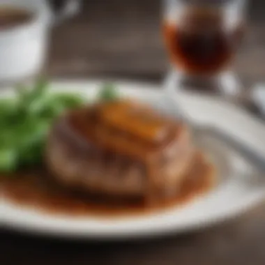 Juicy Salisbury Steak Presentation Juicy Salisbury steak on a plate with gravy