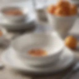 Elegant Corelle dinnerware set displayed on a dining table