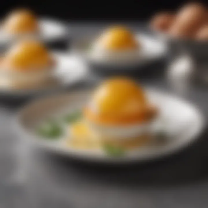 An elegant dish featuring egg filler as a central component, beautifully plated.