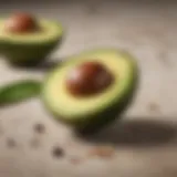 Avocado sliced open showcasing its creamy texture