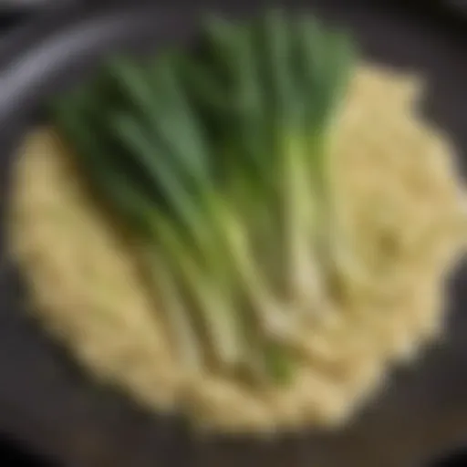 A close-up of vibrant leeks showcasing their freshness