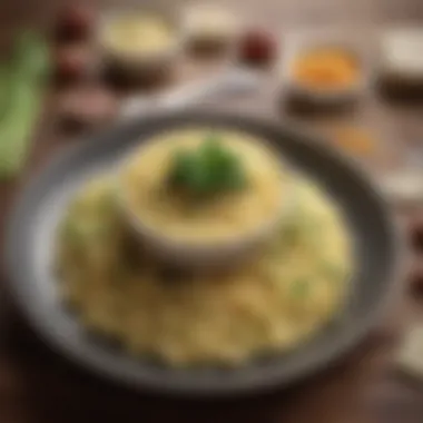 An assortment of risotto ingredients artfully arranged