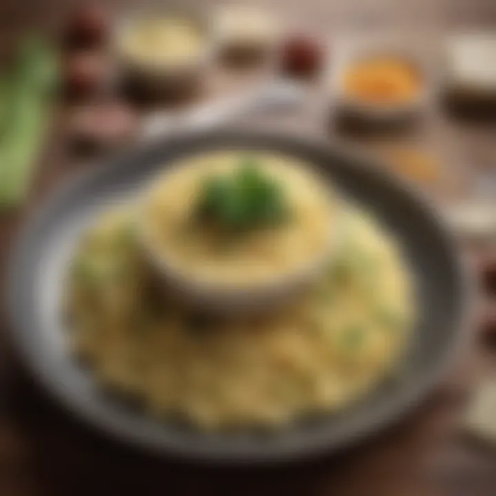 An assortment of risotto ingredients artfully arranged