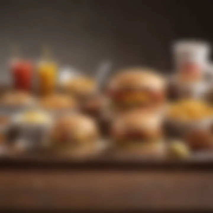 Nutritional content analysis of McDonald's meals on a table