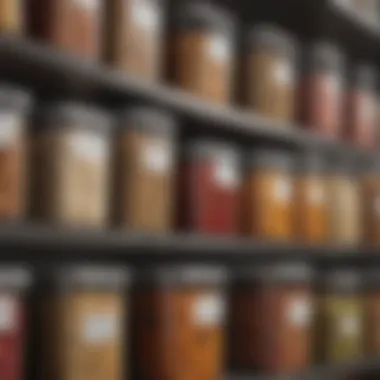 Variety of containers for pantry storage with clear labeling