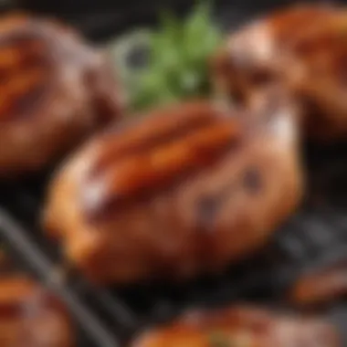 Glazed Barbecue Chicken Close-up of barbecue chicken glazed with sauce