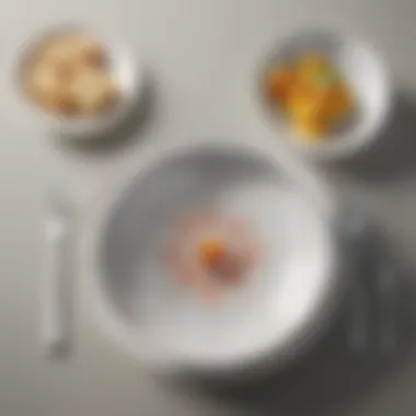 Geometric Modernity in Corelle Dinnerware Modern minimalist Corelle dinnerware showcasing geometric patterns